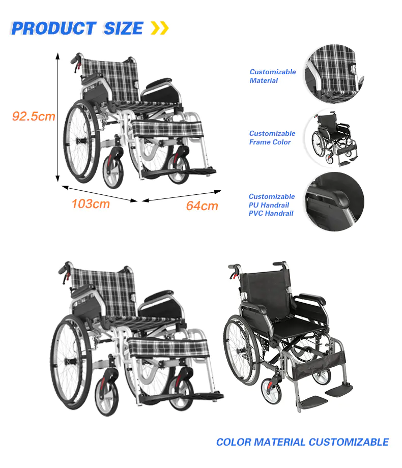 Foldable Aluminum Manual Wheelchair