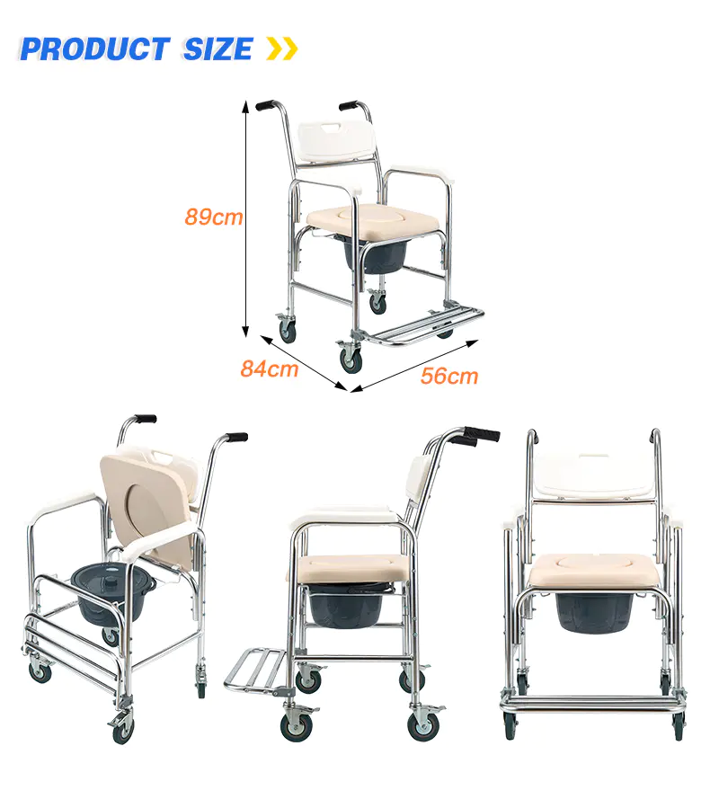 Iron Commode Wheelchair