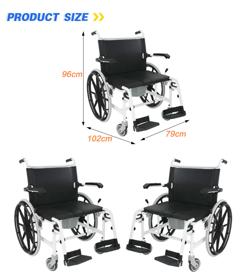 Multifunctional Commode Wheelchair