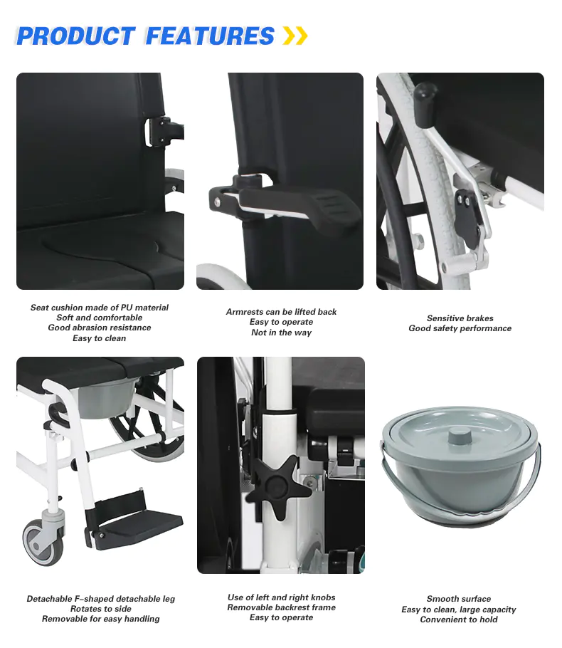 Multifunctional Commode Wheelchair