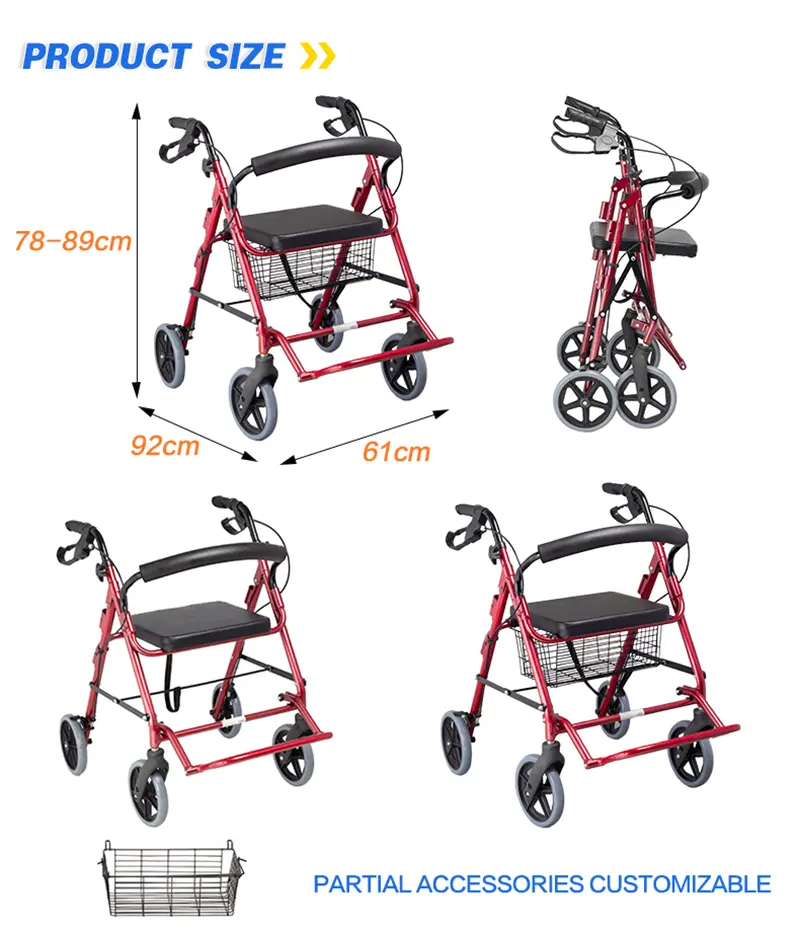 Lightweight Rollator Walker